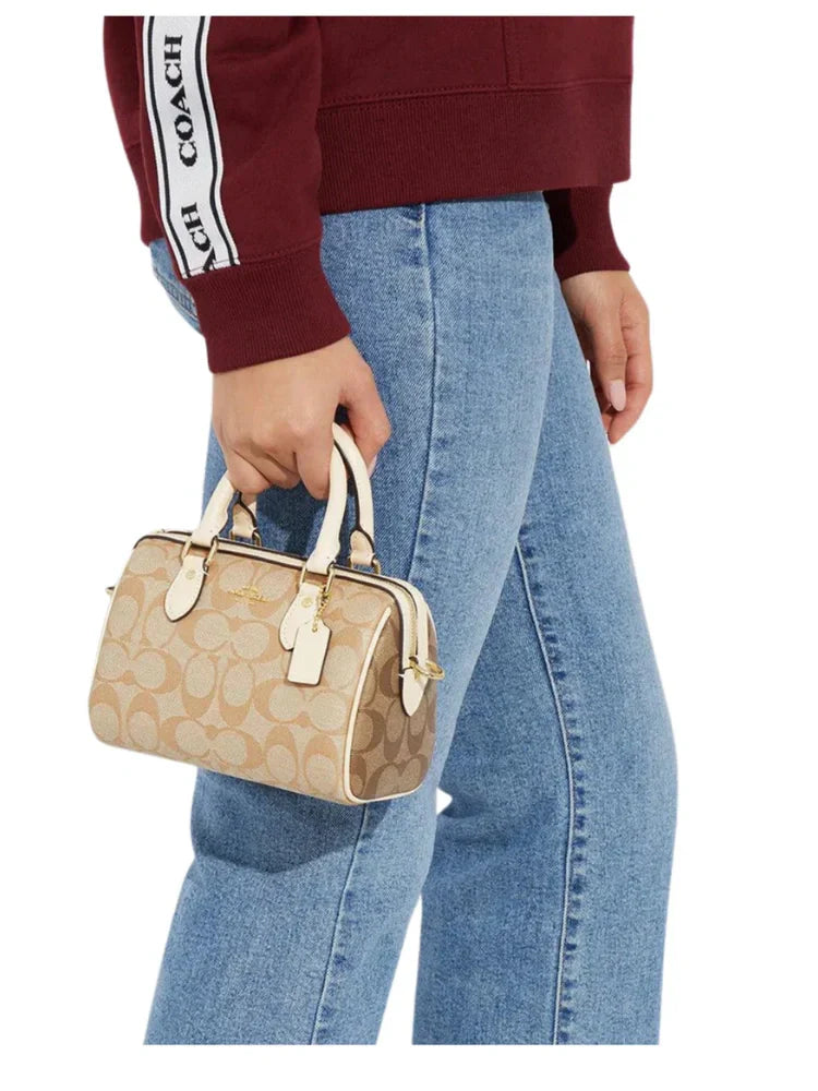 ROWAN SATCHEL BAG IN SIGNATURE CANVAS